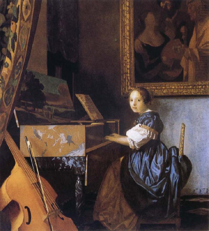 Jan Vermeer Young Woman Seated at a Virginal china oil painting image